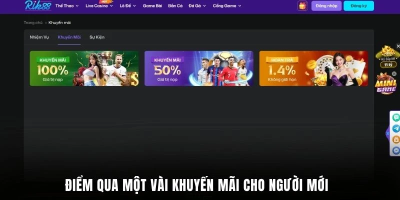 Điểm qua một vài khuyến mãi cho người mới